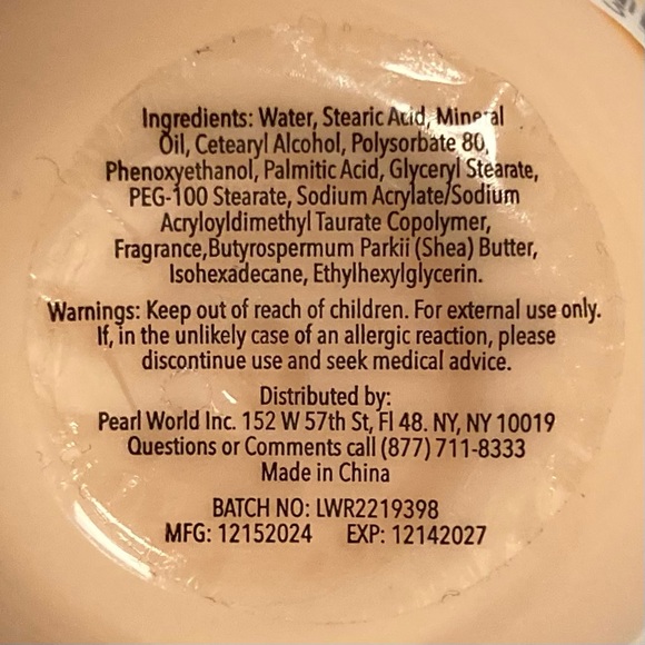 Pearl World Inc Hydrating Vanilla Body Butter 50 ml 1.69 fl oz - Picture 8 of 11